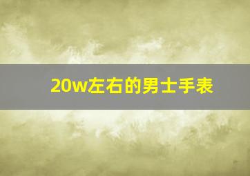 20w左右的男士手表