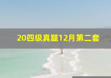 20四级真题12月第二套