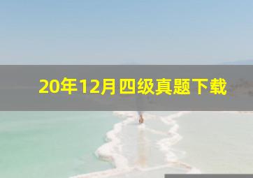 20年12月四级真题下载