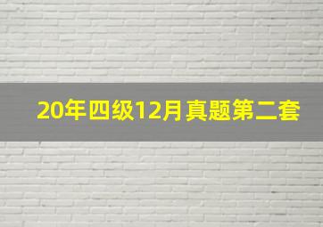 20年四级12月真题第二套