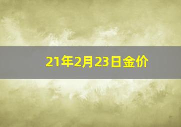 21年2月23日金价