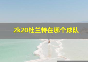 2k20杜兰特在哪个球队