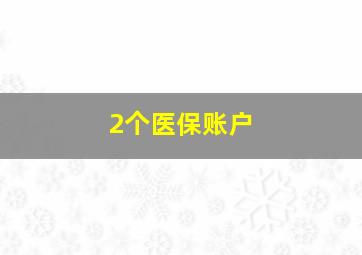 2个医保账户