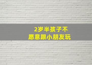 2岁半孩子不愿意跟小朋友玩