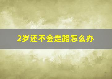 2岁还不会走路怎么办