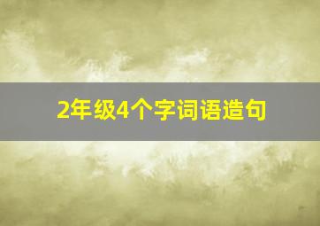 2年级4个字词语造句