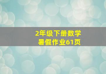 2年级下册数学暑假作业61页