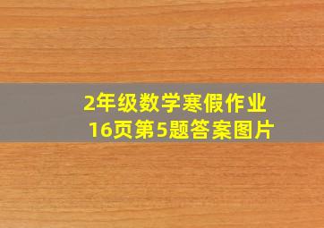 2年级数学寒假作业16页第5题答案图片