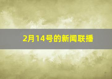 2月14号的新闻联播