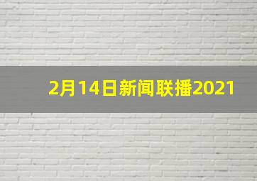 2月14日新闻联播2021