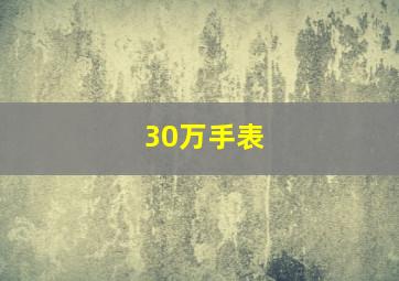 30万手表