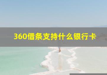 360借条支持什么银行卡