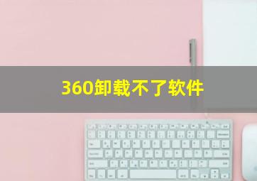 360卸载不了软件