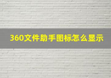 360文件助手图标怎么显示