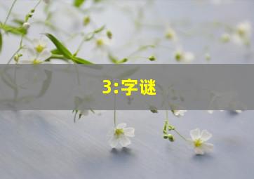 3:字谜