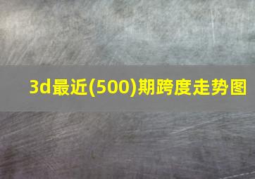 3d最近(500)期跨度走势图