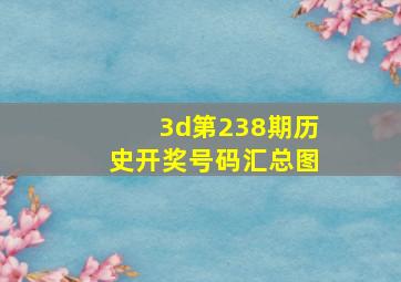 3d第238期历史开奖号码汇总图