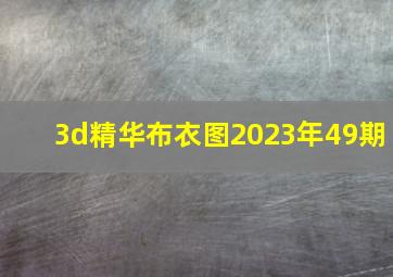 3d精华布衣图2023年49期