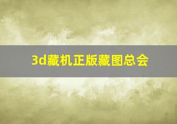 3d藏机正版藏图总会