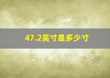 47.2英寸是多少寸