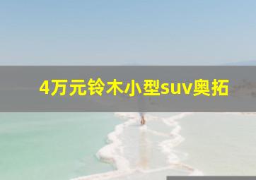 4万元铃木小型suv奥拓