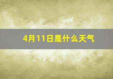 4月11日是什么天气