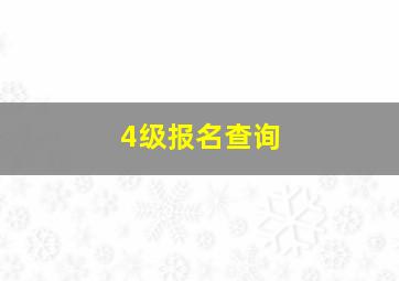 4级报名查询