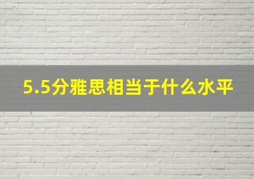 5.5分雅思相当于什么水平