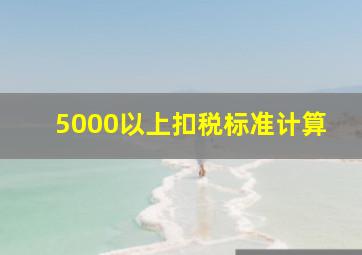 5000以上扣税标准计算