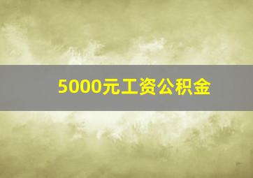 5000元工资公积金