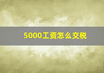 5000工资怎么交税