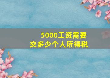 5000工资需要交多少个人所得税