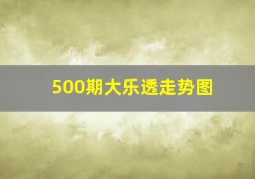 500期大乐透走势图