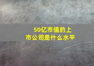 50亿市值的上市公司是什么水平