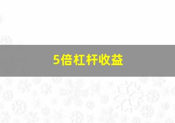 5倍杠杆收益