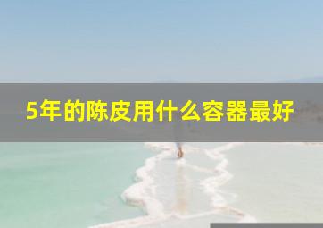 5年的陈皮用什么容器最好