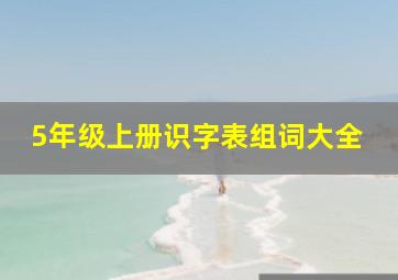 5年级上册识字表组词大全