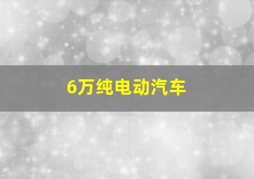 6万纯电动汽车