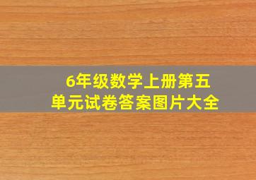 6年级数学上册第五单元试卷答案图片大全