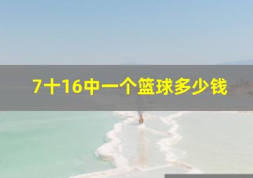 7十16中一个篮球多少钱