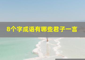 8个字成语有哪些君子一言