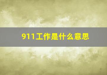 911工作是什么意思