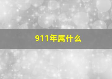 911年属什么