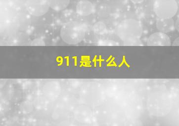 911是什么人