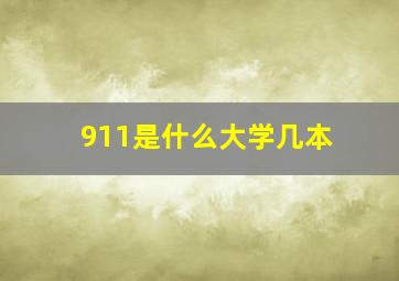 911是什么大学几本