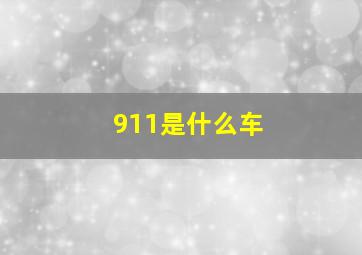 911是什么车