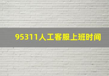 95311人工客服上班时间