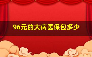 96元的大病医保包多少