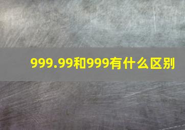 999.99和999有什么区别