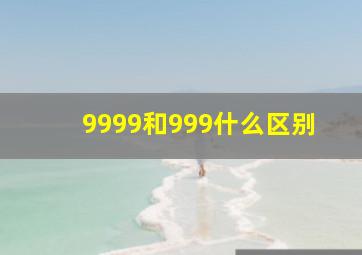 9999和999什么区别